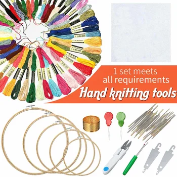 Handcraft Cross Stitch Kit Bamboo Embroidery Rings Needle Bobbins Frame Threads Cloth DIY Sewing Tools & Accessories Set
Handcraft Cross Stitch Kit Bamboo Embroidery Rings Needle Bobbins Frame Threads Cloth DIY Sewing Tools & Accessories Set