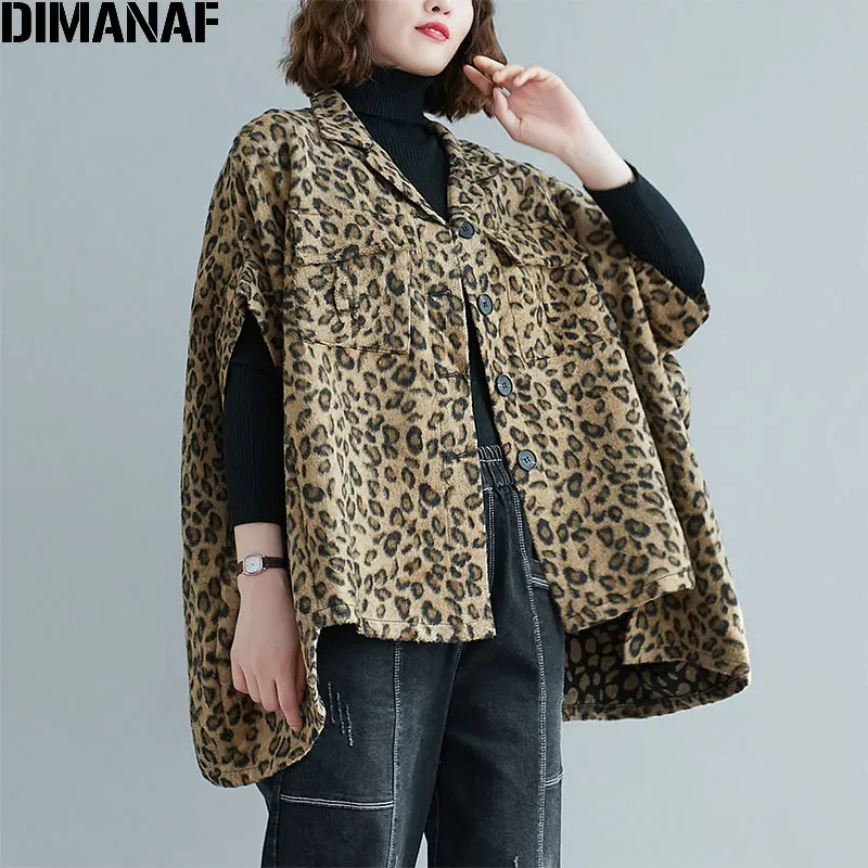DIMANAF Plus Size Women Coat Leopard Autumn Batwing Sleeve Jacket Cashmere Coat Female Loose Vintage Oversize Cardigan Coats
DIMANAF Plus Size Women Coat Leopard Autumn Batwing Sleeve Jacket Cashmere Coat Female Loose Vintage Oversize Cardigan Coats