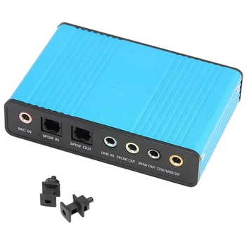 External USB 5.1 o Sound Card Optical Fiber Laptop PC Sound Card S/PDIF for HTPC Home Theatre Video Game
External USB 5.1 o Sound Card Optical Fiber Laptop PC Sound Card S/PDIF for HTPC Home Theatre Video Game