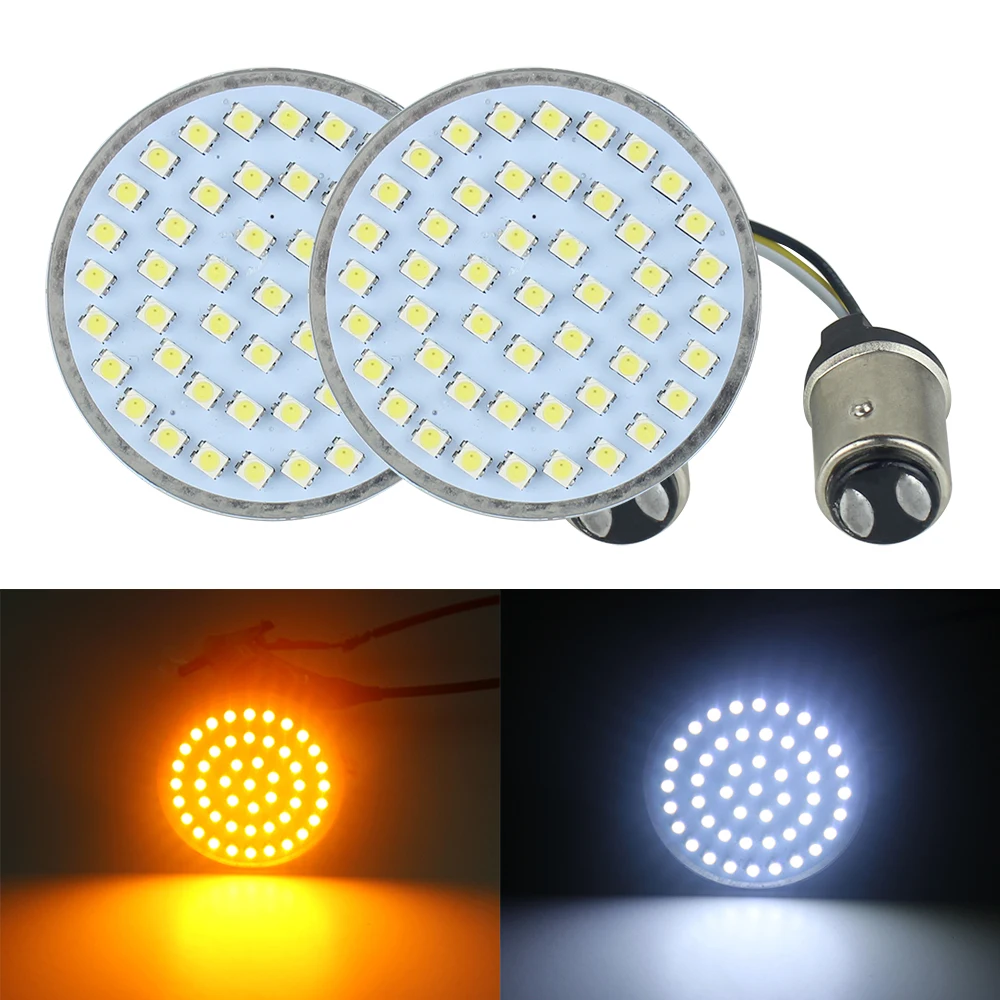 Motorcycle 2" LED Turn Signal Inserts Light 1157 Inserts Bullet Style Running Light for Sportster Tri Glide Softail 11-17
Motorcycle 2" LED Turn Signal Inserts Light 1157 Inserts Bullet Style Running Light for Sportster Tri Glide Softail 11-17