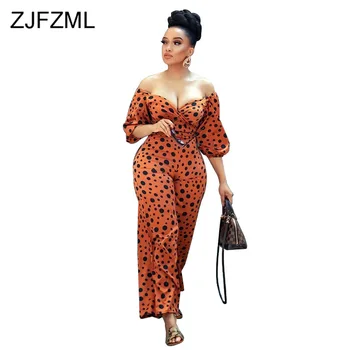 Off Shoulder Elegant One Piece Overall Women Deep V Neck Backless Wide Leg Bodysuit Vintage Half Sleeve Polka Dot Print Rompers
Off Shoulder Elegant One Piece Overall Women Deep V Neck Backless Wide Leg Bodysuit Vintage Half Sleeve Polka Dot Print Rompers