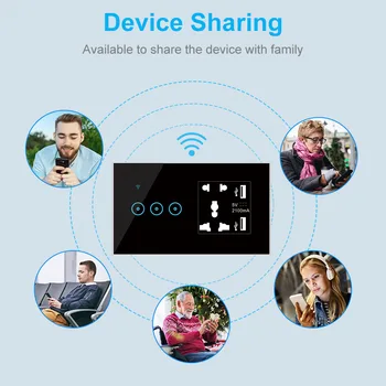1/2/3 Gang Smart Wifi Touch Switch with Universal USB Socket EU UK US AU Socket APP Remote Contorl Intelligent 220V Light Switch
1/2/3 Gang Smart Wifi Touch Switch with Universal USB Socket EU UK US AU Socket APP Remote Contorl Intelligent 220V Light Switch