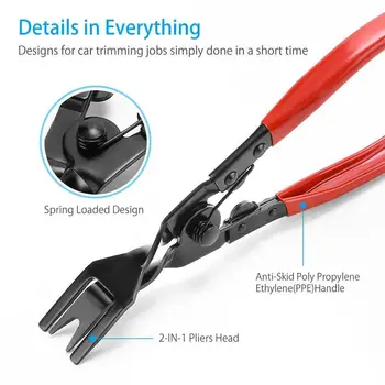 9.25 inches Removal Pliers Tools Replacement Supplies Car Auto Fastener Plastic+Metal
9.25 inches Removal Pliers Tools Replacement Supplies Car Auto Fastener Plastic+Metal