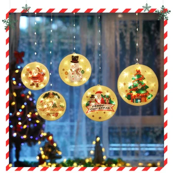 New Christmas lights LED lights room decoration lights color printing disc copper wire curtain lights
New Christmas lights LED lights room decoration lights color printing disc copper wire curtain lights