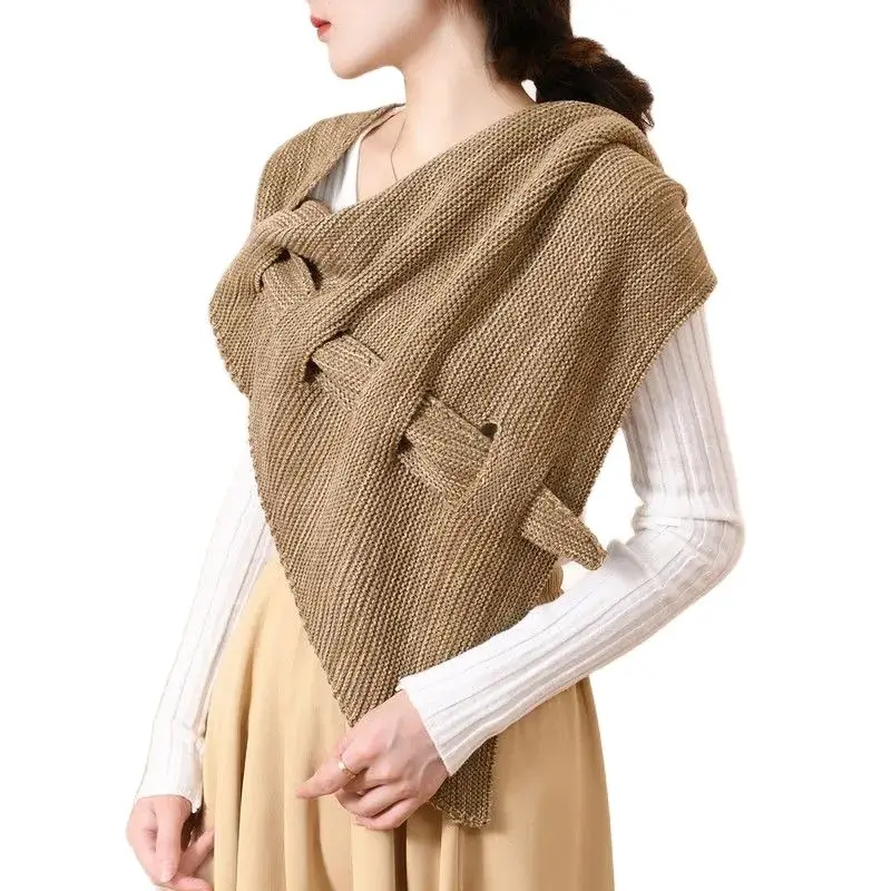 New Put On Hole New Scarf Bib Triangle Temperament Weave Fashion All-Match Draw Rope Cross Keep Warm Shawl
New Put On Hole New Scarf Bib Triangle Temperament Weave Fashion All-Match Draw Rope Cross Keep Warm Shawl