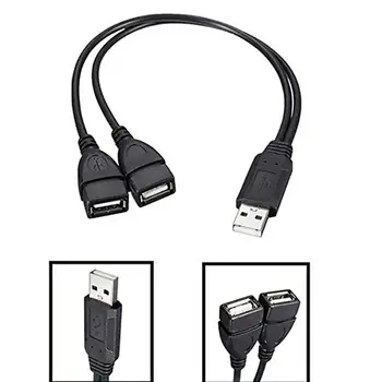 30cm USB2.0 Male to Dual USB Female USB Charging Power Cable Extension Cord USB Y Splitter Data Cables
30cm USB2.0 Male to Dual USB Female USB Charging Power Cable Extension Cord USB Y Splitter Data Cables