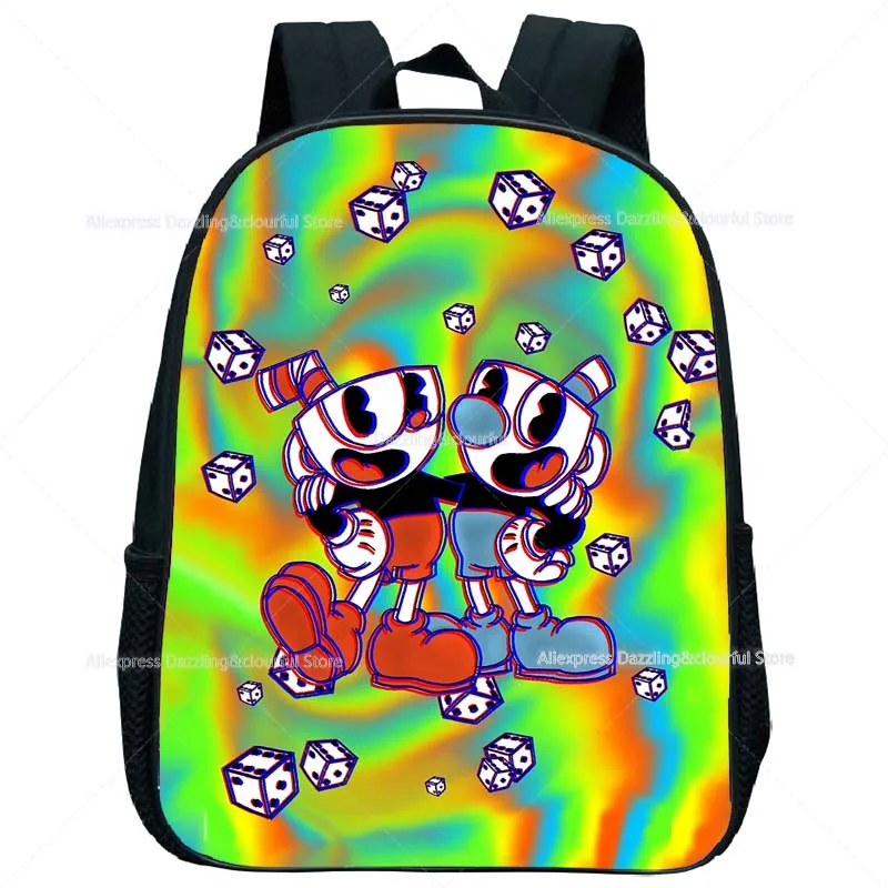 Plecak przedszkolny Mochilas CUPHEAD Print dla dzieci - dziewczynki, chłopcy, Mini Cartoon wzór, plecak maluch dzieci Anime - Wianko - 6