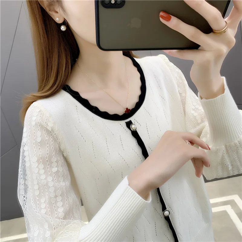 19888 (3 rooms, 6 rows, No. 6 middle) real shot Korean spring Round Neck Lace button cardigan 53
19888 (3 rooms, 6 rows, No. 6 middle) real shot Korean spring Round Neck Lace button cardigan 53