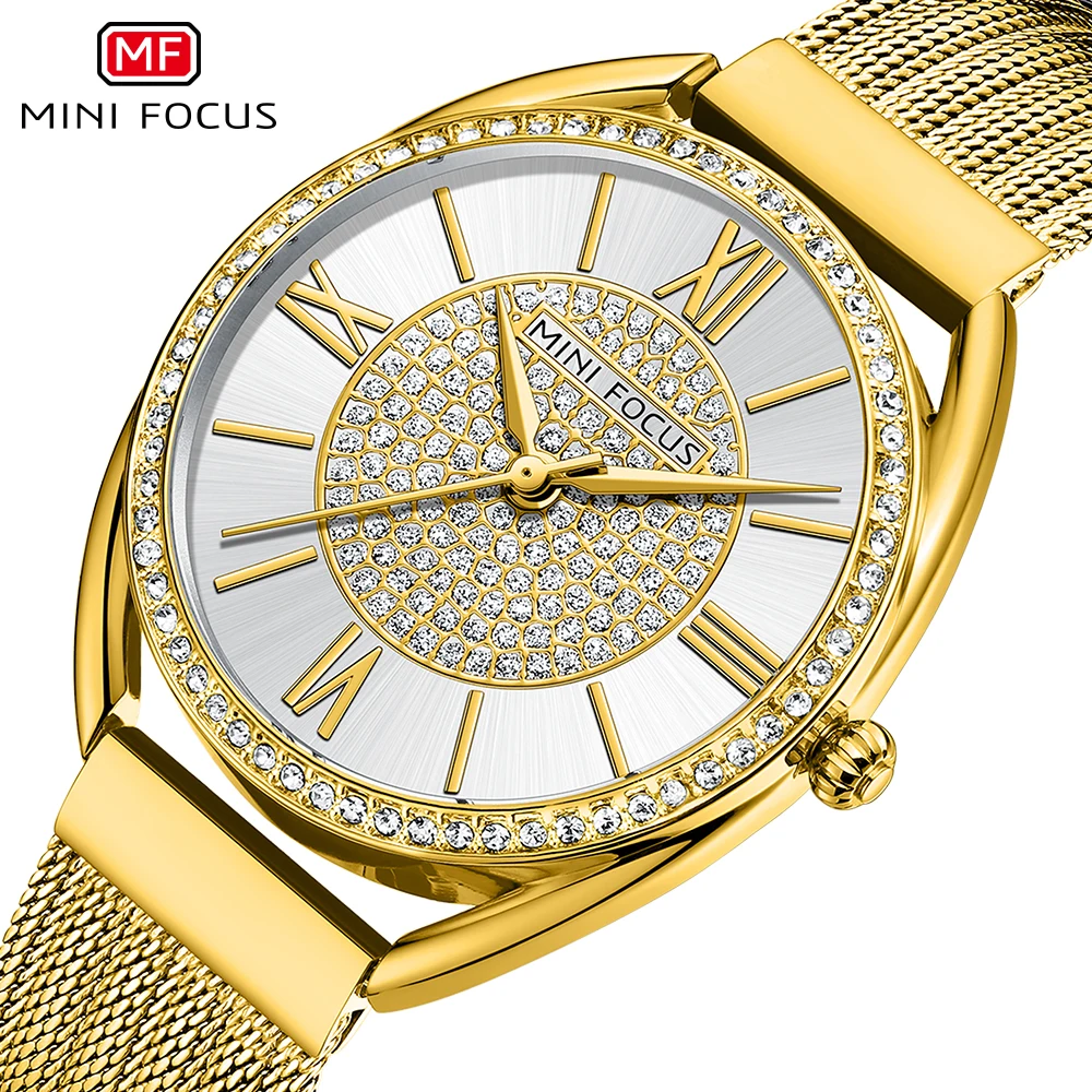 MINIFOCUS Women Quartz Watch Fashion Dress Casual Ladies Watches Female Gold Crystal Diamond Wristwatches fro Woman Clock
MINIFOCUS Women Quartz Watch Fashion Dress Casual Ladies Watches Female Gold Crystal Diamond Wristwatches fro Woman Clock
