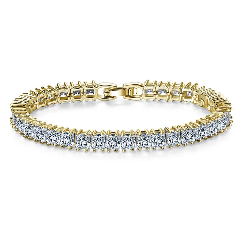 1 Piece Copper Material Square Shape Bracelets Prong Setting Cubic Zirconia Princess Cut Chain Bangles for Women
1 Piece Copper Material Square Shape Bracelets Prong Setting Cubic Zirconia Princess Cut Chain Bangles for Women