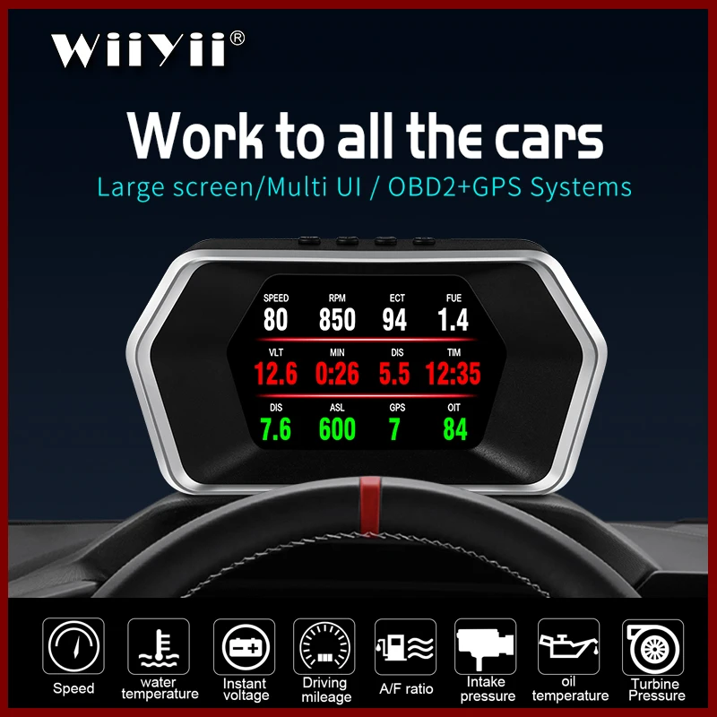 Newest Head Up Display OBD Car Electronics HUD Display P17 OBD2+GPS Dual Mode GPS Speedometer Clear Faulty Code PK C1 RPM Temp
Newest Head Up Display OBD Car Electronics HUD Display P17 OBD2+GPS Dual Mode GPS Speedometer Clear Faulty Code PK C1 RPM Temp