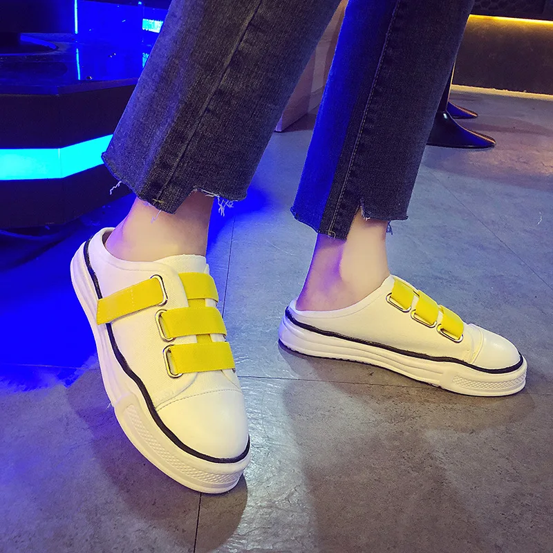 Closed-toe Slippers Women's 2019 New Style WOMEN'S Shoes Korean-style Casual Versatile Comfortable Students Slipper Canvas Shoes
Closed-toe Slippers Women's 2019 New Style WOMEN'S Shoes Korean-style Casual Versatile Comfortable Students Slipper Canvas Shoes