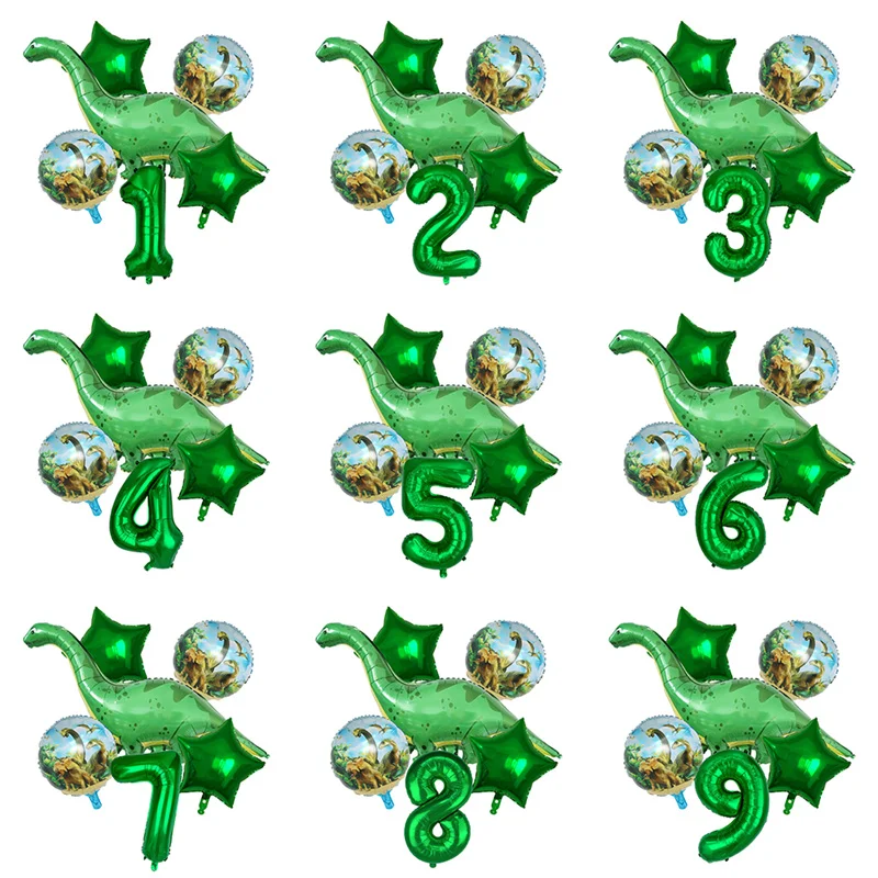 6pcs Jurassic Park Dinosaurs Balls Set Foil Balloons Green Number Balloon Decorative for Party Birthday Decoration Ball Decor
6pcs Jurassic Park Dinosaurs Balls Set Foil Balloons Green Number Balloon Decorative for Party Birthday Decoration Ball Decor