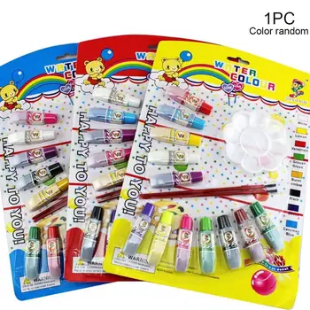 12 Colors Watercolor Pigment Set Paint Brush DIY Art painting Learning master skill gift Set For children Crafts G9V5 
12 Colors Watercolor Pigment Set Paint Brush DIY Art painting Learning master skill gift Set For children Crafts G9V5