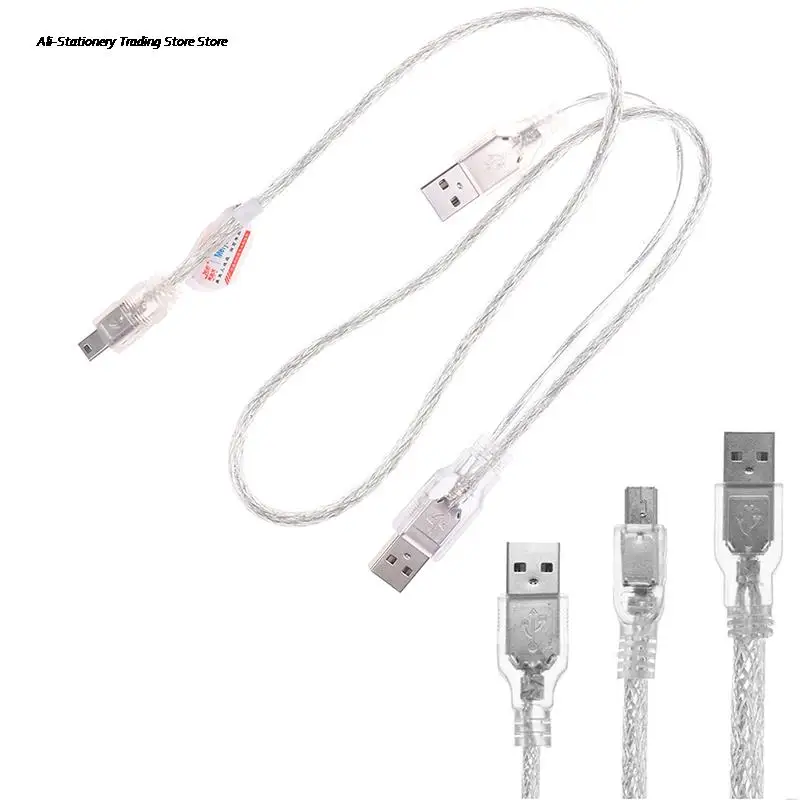 1 шт. двойной USB 2 0 A штекер к Мини B 5-контактный Штекерный Дата-кабель для жесткого