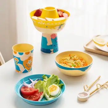 12 Constellation Children'S Bowl Plate Set Corn Fiber Anti-Fall Salad Plate Milk Cug Rice Bowl Breakfast Set Tableware Baby Toy 
12 Constellation Children'S Bowl Plate Set Corn Fiber Anti-Fall Salad Plate Milk Cug Rice Bowl Breakfast Set Tableware Baby Toy