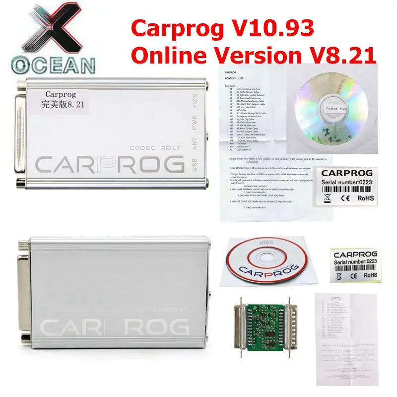 High quality CARPROG V10.93 / V8.21 Programmer Auto Repair Airbag Reset Tools Car Prog 10.93 ECU Chip Tuning Full 21 Adapters
High quality CARPROG V10.93 / V8.21 Programmer Auto Repair Airbag Reset Tools Car Prog 10.93 ECU Chip Tuning Full 21 Adapters