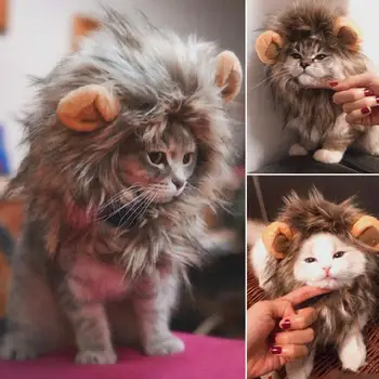 Funny And Cute Pet Cat Costume Lion Mane Wig Hat Cat And Dog Halloween Disguise With Ears Pet Clothes Christmas Dress Up
Funny And Cute Pet Cat Costume Lion Mane Wig Hat Cat And Dog Halloween Disguise With Ears Pet Clothes Christmas Dress Up