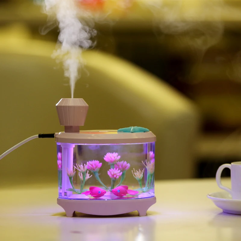 460ml Fish Tank USB Air Humidifier Ultrasonic Car Humidifiers Mist Maker with LED Lights Mini Home Desktop Air Purifier 4 Colors
460ml Fish Tank USB Air Humidifier Ultrasonic Car Humidifiers Mist Maker with LED Lights Mini Home Desktop Air Purifier 4 Colors