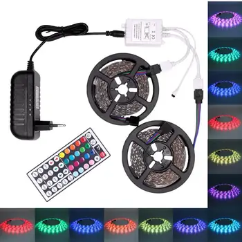 RGB LED Strip Light 5m/10m/15m Waterproof Tape Infrared Sensor 2835/5050 Control Adapter led lights with remote room decoration
RGB LED Strip Light 5m/10m/15m Waterproof Tape Infrared Sensor 2835/5050 Control Adapter led lights with remote room decoration