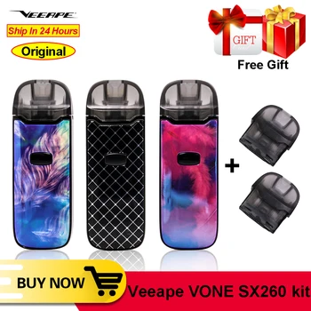 Electronic Cigarette VEEAPE VONE SX260 1200mAh Starter pod vape Kit with 2ml 1.0ohm Refillable Pod vs LostVape Lyra kit Minifit
Electronic Cigarette VEEAPE VONE SX260 1200mAh Starter pod vape Kit with 2ml 1.0ohm Refillable Pod vs LostVape Lyra kit Minifit