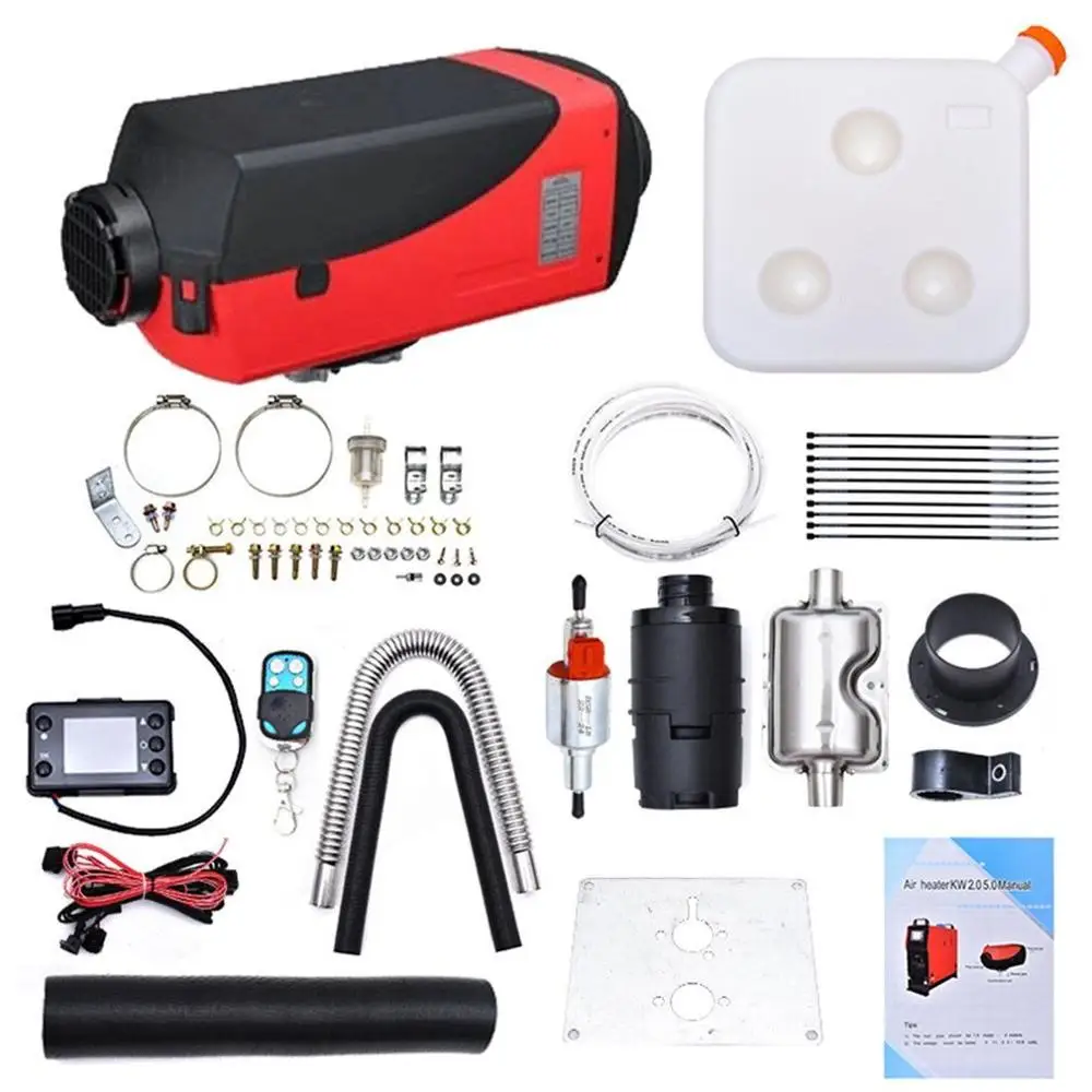 24V 5000W Portable One Machine Lcd Air Heater Remote Control Red Parking Fuel Multifunction Economical Nylon
24V 5000W Portable One Machine Lcd Air Heater Remote Control Red Parking Fuel Multifunction Economical Nylon
