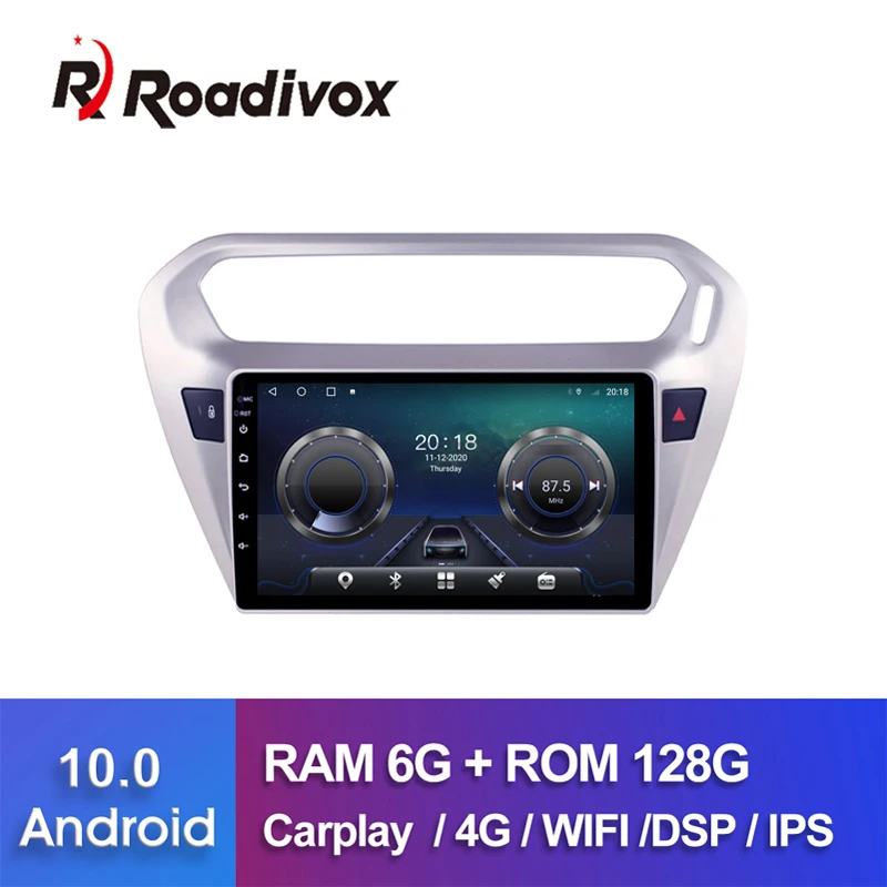 9 "Android 10 0 ОЗУ 4 Гб ПЗУ 64 ГБ для Peugeot 301 Citroen Elysee автомобильный Dvd Gps-навигатор Радио