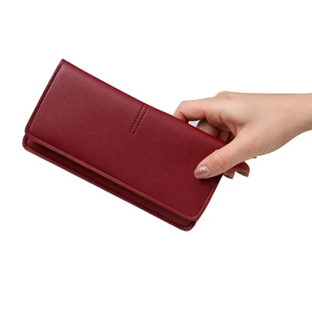 Ultra-thin Long Wallet Women 2020 New Temperament Buckle Buckle Soft Solid Color Leather Wallet Women
Ultra-thin Long Wallet Women 2020 New Temperament Buckle Buckle Soft Solid Color Leather Wallet Women
