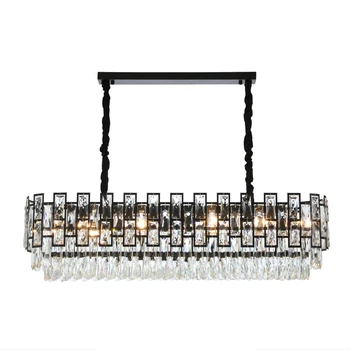 NAVIMC Modern Crystal Chandelier Lighting Black Rectangle Lustre Design Led Lighting For Living Room Kitchen Bedroom Lamps
NAVIMC Modern Crystal Chandelier Lighting Black Rectangle Lustre Design Led Lighting For Living Room Kitchen Bedroom Lamps