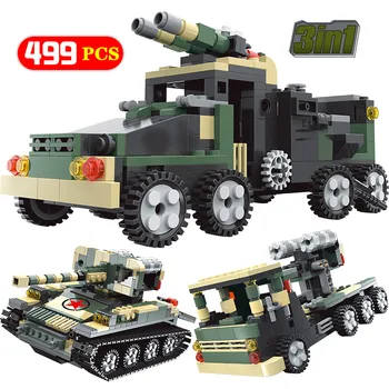 499PCS Building Blocks Compatible Military WW2 City Police M56 Tank Anti Missile Vehicle Car Bricks Education Toys For Boys
499PCS Building Blocks Compatible Military WW2 City Police M56 Tank Anti Missile Vehicle Car Bricks Education Toys For Boys