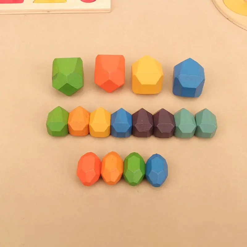 2020 Popular 16Pcs/set New Children Wooden Colored Stone Stacking Game Building Block Kids Creative Educational Toys
2020 Popular 16Pcs/set New Children Wooden Colored Stone Stacking Game Building Block Kids Creative Educational Toys