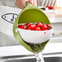 Double Layer Drain Basket Kitchen Washing Rice Washing Vegetables Washing Fruit Magic Utensils Living Room Household Fruit Plate 
Double Layer Drain Basket Kitchen Washing Rice Washing Vegetables Washing Fruit Magic Utensils Living Room Household Fruit Plate