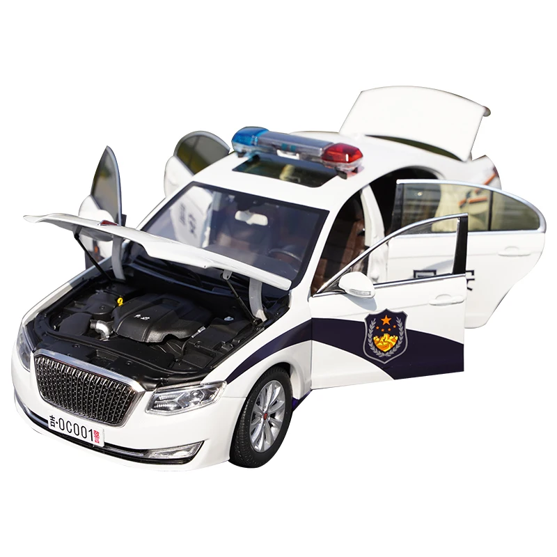 

1:18 Diecast Red Flag H7 Review Car 2017 Alloy Vehicle Model Police Cars Ornaments Collection Decoration Souvenir Display