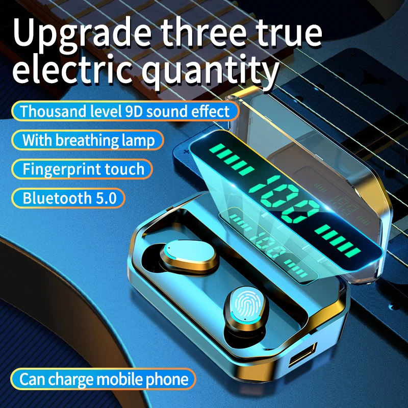 Bluetooth 5.0 Touch Control Wireless Music Headset Earbud With LED Display Charging Box Suitable Waterproof HiFi Stereo 2200mAh
Bluetooth 5.0 Touch Control Wireless Music Headset Earbud With LED Display Charging Box Suitable Waterproof HiFi Stereo 2200mAh