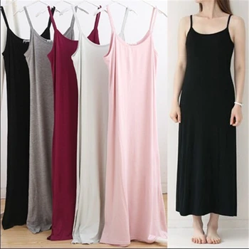 Dress Korean high-quality modal ultra long sling dress A-line skirt ladies self-cultivation bottoming nightdress szlafrok
Dress Korean high-quality modal ultra long sling dress A-line skirt ladies self-cultivation bottoming nightdress szlafrok