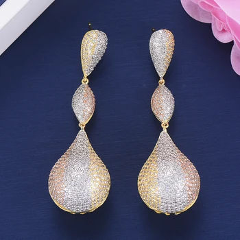 Luxury Waterdrop Balls Long Dangle Earrings for Women Wedding Full Micro CZ Cubic Zircon Dubai Indian Earrings Bohemia Jewelry
Luxury Waterdrop Balls Long Dangle Earrings for Women Wedding Full Micro CZ Cubic Zircon Dubai Indian Earrings Bohemia Jewelry