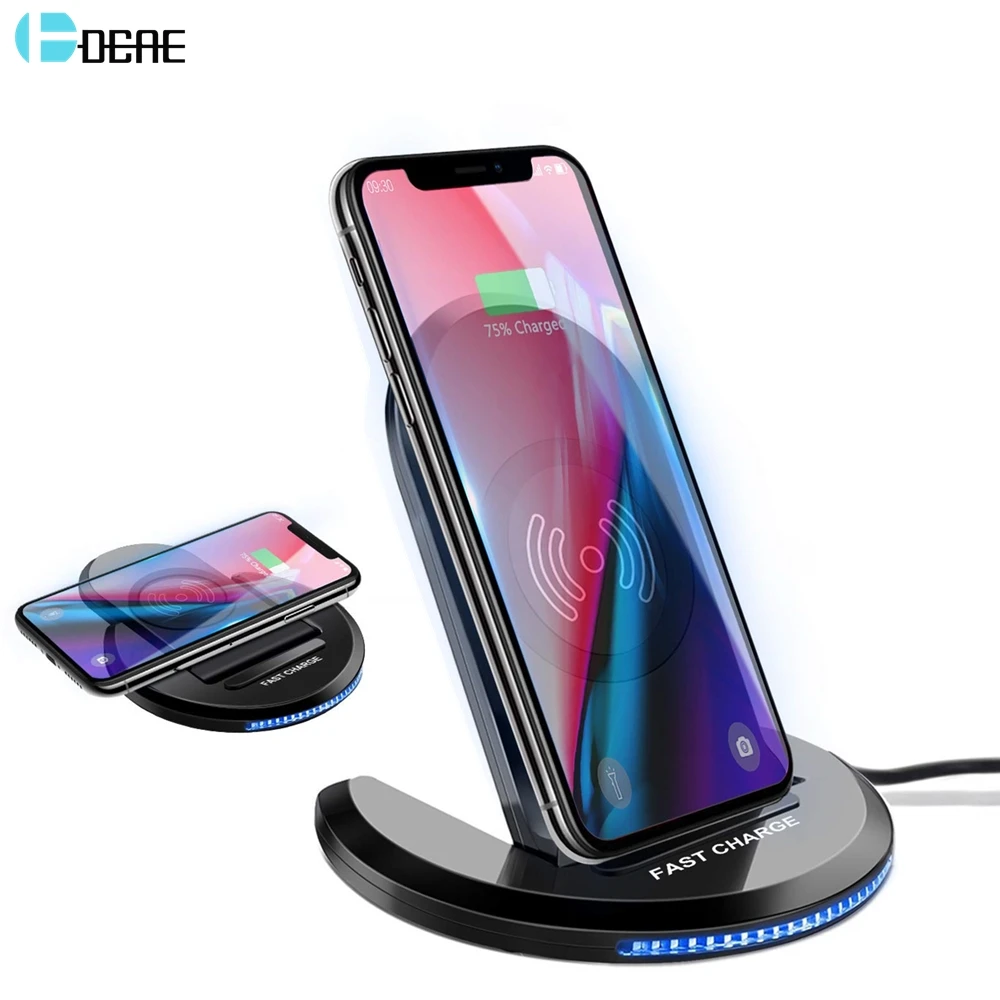 DCAE 10W Qi Wireless Charger for iPhone X XS Max XR 8 Plus QC 3.0 Fast Wireless Charging Stand Pad for Samsung S9 S10 Note 10 9
DCAE 10W Qi Wireless Charger for iPhone X XS Max XR 8 Plus QC 3.0 Fast Wireless Charging Stand Pad for Samsung S9 S10 Note 10 9