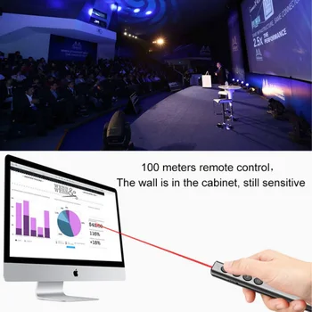 N35 Wireless Presenter Red Light Presentation Pointer Clicker Laser Remote Control Pen For PPT for Windows Android
N35 Wireless Presenter Red Light Presentation Pointer Clicker Laser Remote Control Pen For PPT for Windows Android