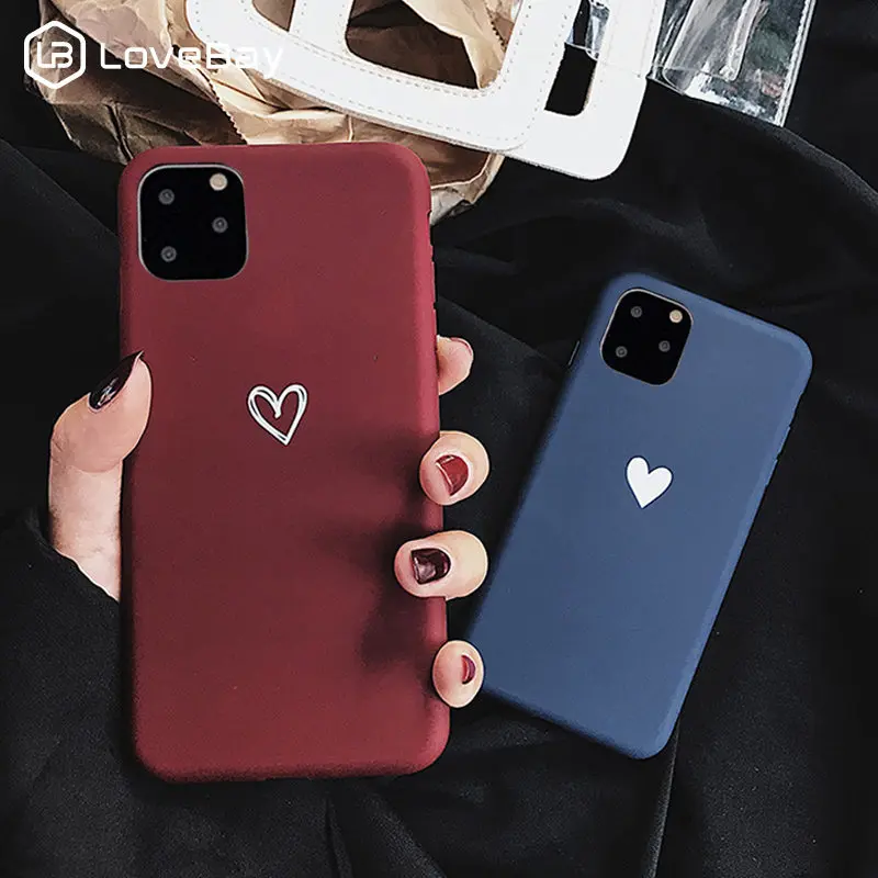 Lovebay Love Heart Silicone Phone Case For iPhone 11 Pro 7 8 6 6s Plus X XR XS Max 5 5s SE Candy Color Shell Soft TPU Back Cover
Lovebay Love Heart Silicone Phone Case For iPhone 11 Pro 7 8 6 6s Plus X XR XS Max 5 5s SE Candy Color Shell Soft TPU Back Cover