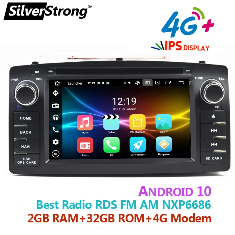 Android10 автомобильный 2Din 4G для Toyota Corolla E120 универсальный TOYOTA Авторадио CD DVD плеер