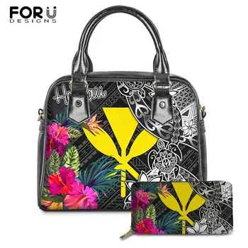 FOURDESIGNS Hawaii Turtle Floral Pattern Brand Designer Women 2set PU Leather Tote Bag Ladies Large Capacity Shoulder Bag Wallet
FOURDESIGNS Hawaii Turtle Floral Pattern Brand Designer Women 2set PU Leather Tote Bag Ladies Large Capacity Shoulder Bag Wallet