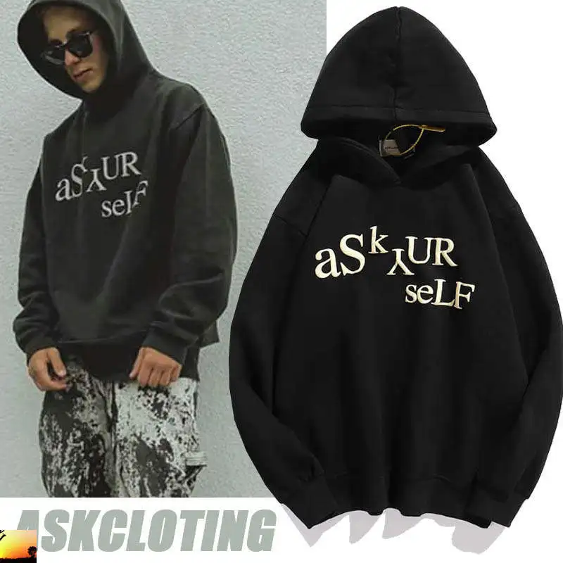 Askyurself Hoodie Sweatshirt High Street Bubble Letter Fleece Warm Long-sleeved Men Women Hooded
Askyurself Hoodie Sweatshirt High Street Bubble Letter Fleece Warm Long-sleeved Men Women Hooded