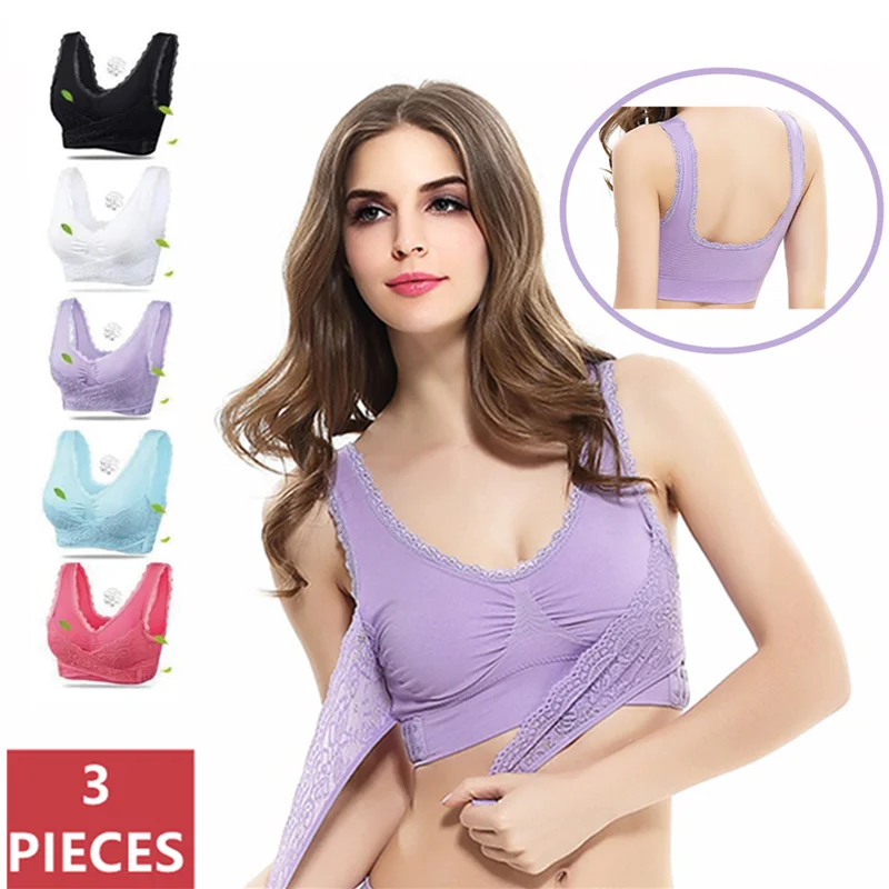 3Pcs/Set Solid Color Lace Bra Women Underwear Sports Cross Side Buckle Brassiere Seamless Wireless Gather Bralette Sexy Tops
3Pcs/Set Solid Color Lace Bra Women Underwear Sports Cross Side Buckle Brassiere Seamless Wireless Gather Bralette Sexy Tops