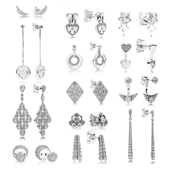 CHAMSS 100% 925 Sterling Silver 1:1 Genuine Smile Long Stud Earrings Heart Star Geometric Lamination Charm Long Ear Stud
CHAMSS 100% 925 Sterling Silver 1:1 Genuine Smile Long Stud Earrings Heart Star Geometric Lamination Charm Long Ear Stud