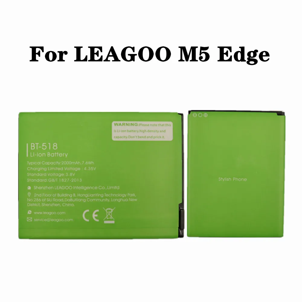 Новинка 100% аккумулятор для LEAGOO M5 Edge BT 518 батарея Accu 2000 мАч BT518 резервная | Мобильные