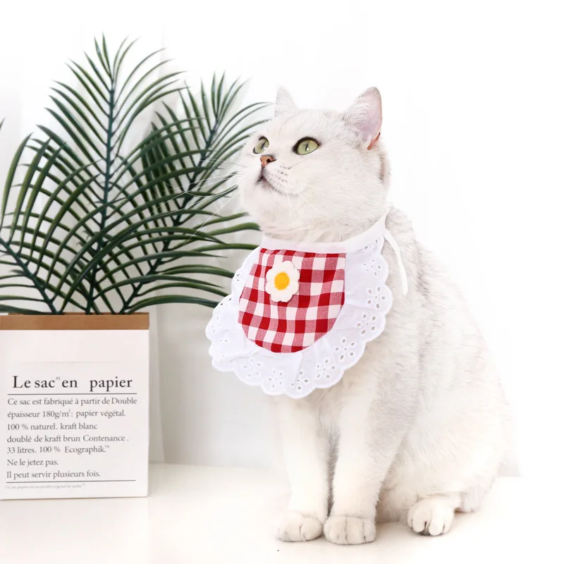 Clothing for Cats Cute Plaid Christmas Dress Dogs Lace Bib Pet Cherry Towel Teddy Dog Bib Cute Pet Costume Photography Prop
Clothing for Cats Cute Plaid Christmas Dress Dogs Lace Bib Pet Cherry Towel Teddy Dog Bib Cute Pet Costume Photography Prop