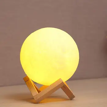 3D Print Moon Shaped Lamp USB Rechargeable LED Night Light Touch Sensor Bedside Lights Desktop Atmosphere Decoration
3D Print Moon Shaped Lamp USB Rechargeable LED Night Light Touch Sensor Bedside Lights Desktop Atmosphere Decoration