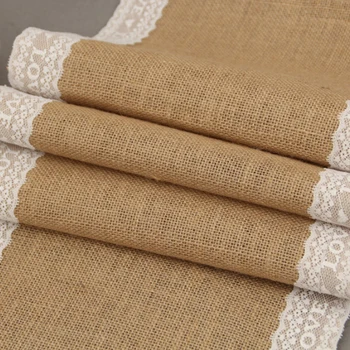 Natural Hessian Jute Burlap Fabric Lace Table Runner Rustic Wedding Upholstery Decoration 30x275cm- LOVE 
Natural Hessian Jute Burlap Fabric Lace Table Runner Rustic Wedding Upholstery Decoration 30x275cm- LOVE