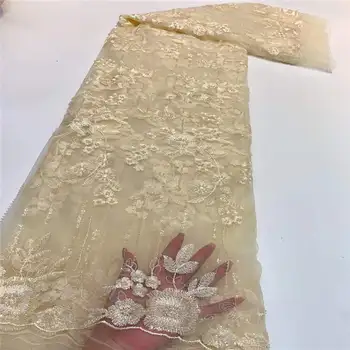 African high-end mesh handmade beaded lace fabric 2020 high quality French mesh tulle lace fabric Nigeria beige lace
African high-end mesh handmade beaded lace fabric 2020 high quality French mesh tulle lace fabric Nigeria beige lace