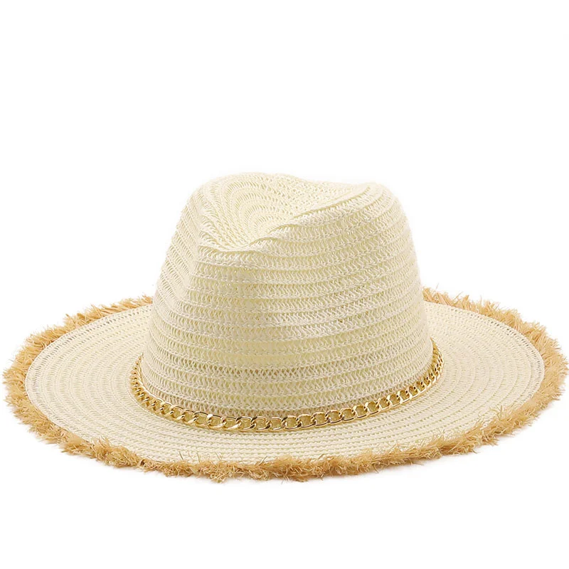 

Summer Hat Women Panama Straw Hat Fedora Beach Vacation Wide Brim Visor Casual Summer Sun Hats for men Sombrero